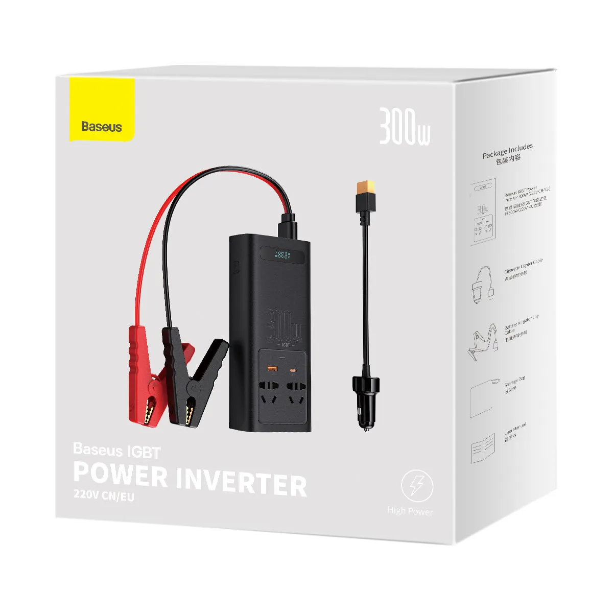 بررسی چند راهی بیسوس BASEUS IGBT CI30-02 POWER INVERTER CGNB010101 ولتاژ ۲۲۰ ولت توان ۳۰۰ وات