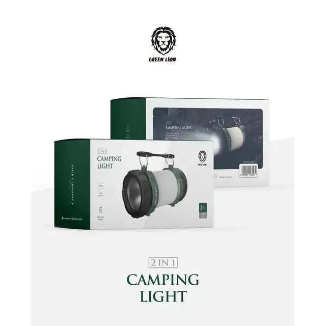 بررسی چراغ کمپینگ دو کاره گرین لاین Green Lion 2 in 1 Camping Light برد ۲۰۰ متر