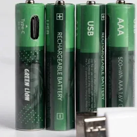 پک ۴ عددی باتری نیم قلمی شارژی گرین لاین Green Lion AAA Rechargeable Battery