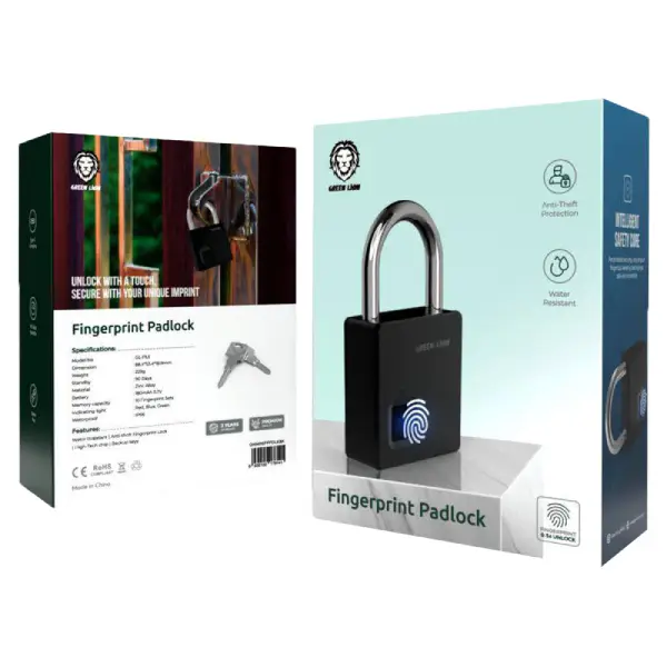 بررسی قفل اثر انگشتی گرین لاین Green Lion Fingerprint Padlock GNMINIFPPDLKBK