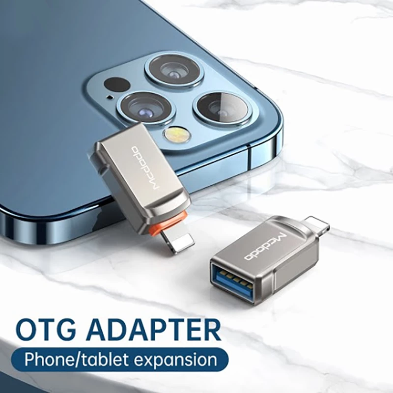 بررسی تبدیل OTG لایتنینگ به USB 3.0 مک دودو Mcdodo OT-8600 USB 3.0 to Lightning Convertor آیفونی