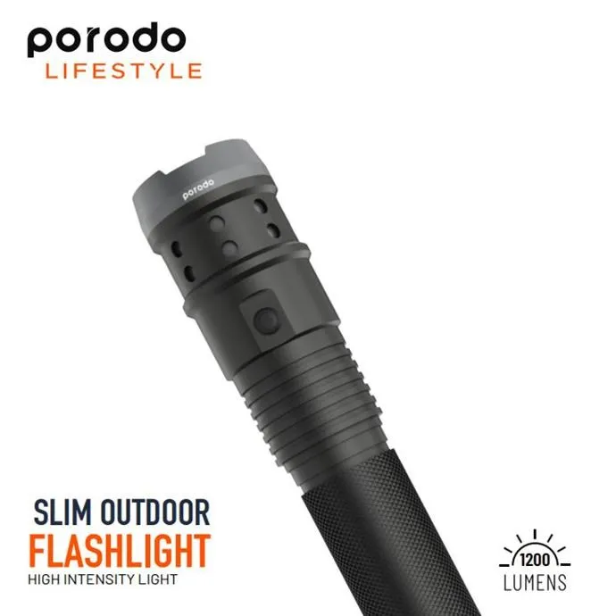 بررسی چراغ قوه پرودو PORODO SLIM OUTDOOR FLASHLIGHT LS18WFL برد ۲۰۰ متر