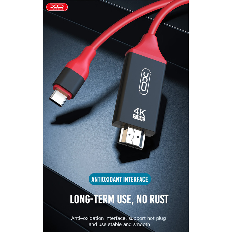 بررسی کابل تبدیل تایپ سی به HDMI ایکس او مدل XO GB005