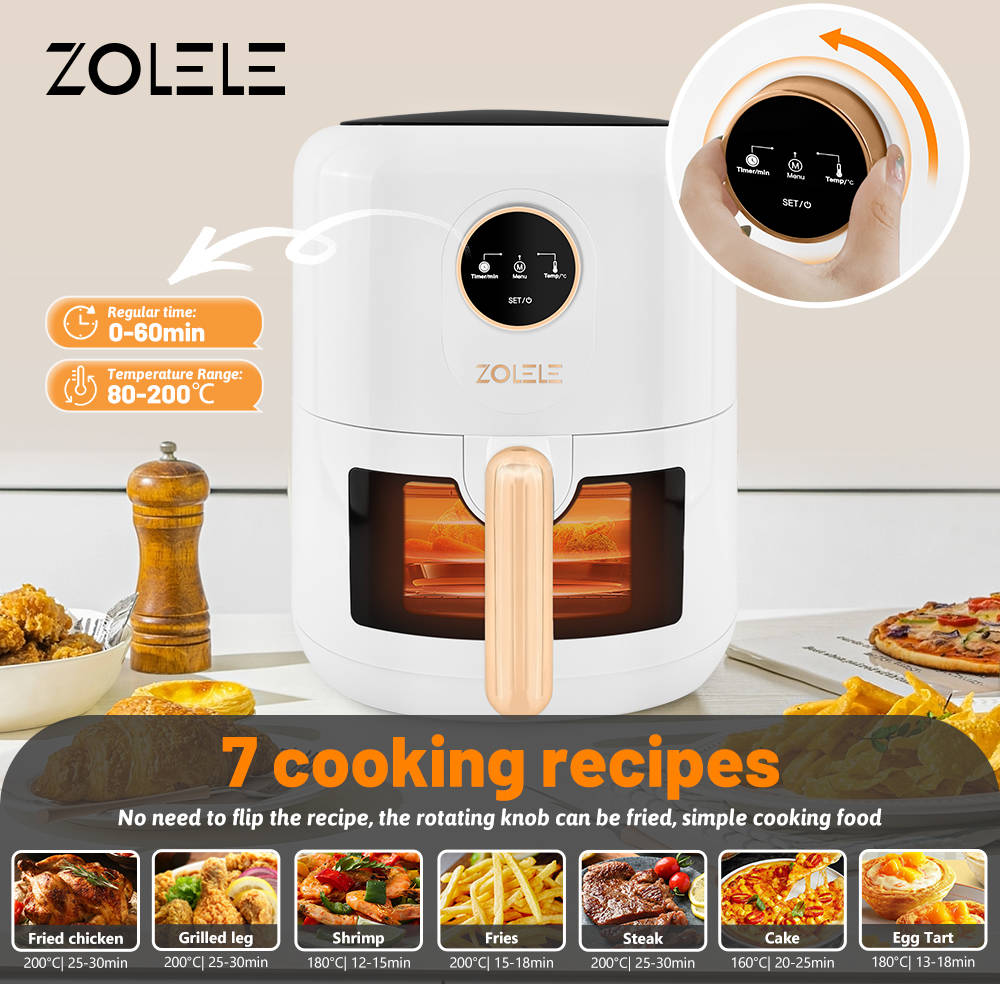 بررسی سرخ‌کن بدون روغن(هواپز) شیائومی مدل Zolele ZA004 Air Fryer