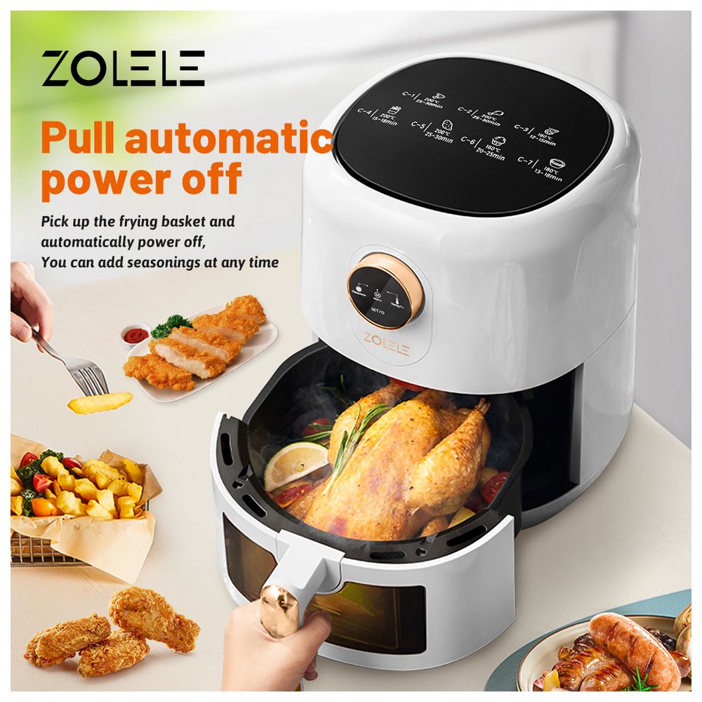 بررسی سرخ‌کن بدون روغن(هواپز) شیائومی مدل Zolele ZA004 Air Fryer