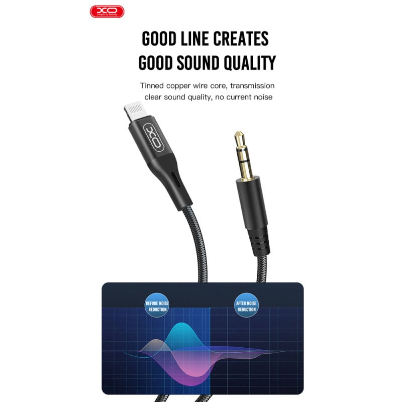 بررسی کابل تبدیل AUX به USB-C ایکس او مدل XO-NB-R155B طول ۱ متر