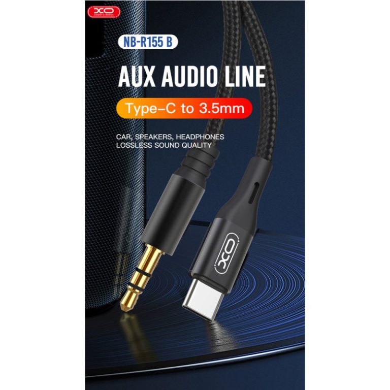 بررسی کابل تبدیل AUX به USB-C ایکس او مدل XO-NB-R155B طول ۱ متر