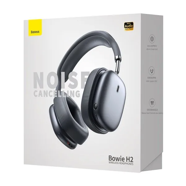 بررسی هدفون بلوتوث بیسوس BASEUS H2 BOWIE ANC SPATIAL AUDIO NGTW260013