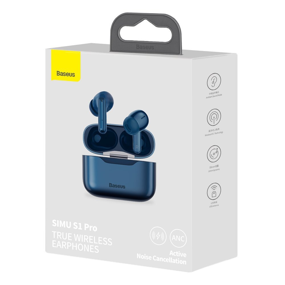 بررسی هندزفری بلوتوث دوگوش بیسوس Baseus S1 Pro SIMU ANC TWS Bluetooth Earphones NGS1P-0A