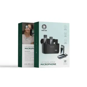 میکروفون بی سیم لایتنینگ گرین لاین Green Lion 2 in 1 Digital Display Microphone دارای ۲ فرستنده