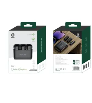 میکروفون بی سیم لایتنینگ گرین لاین Green Lion 2 in 1 Wireless Microphone دارای ۲ فرستنده