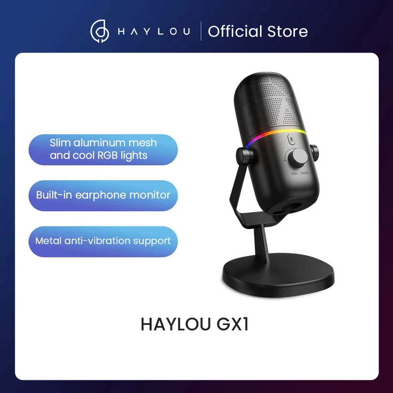 بررسی میکروفون سیم دار هایلو مدل HAYLOU GX1