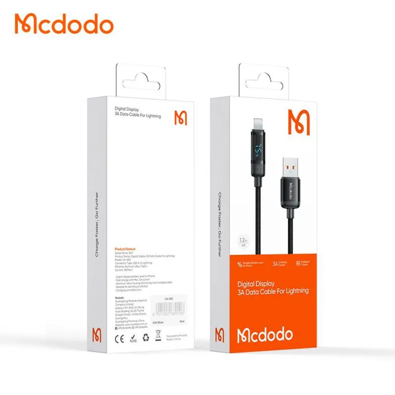 بررسی کابل لایتنینگ مک دودو Mcdodo CA-5000 طول ۱.۲ متر توان ۱۲ وات