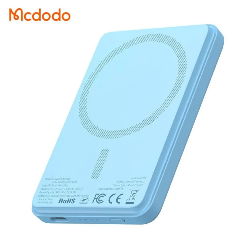 بررسی پاوربانک وایرلس ۵۰۰۰ میلی آمپر مگ سیف مک دودو Mcdodo MC-3951