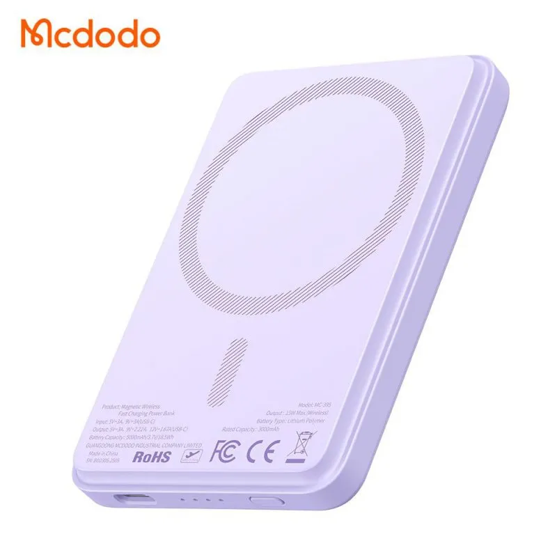 بررسی پاوربانک وایرلس ۵۰۰۰ میلی آمپر مگ سیف مک دودو Mcdodo MC-3951