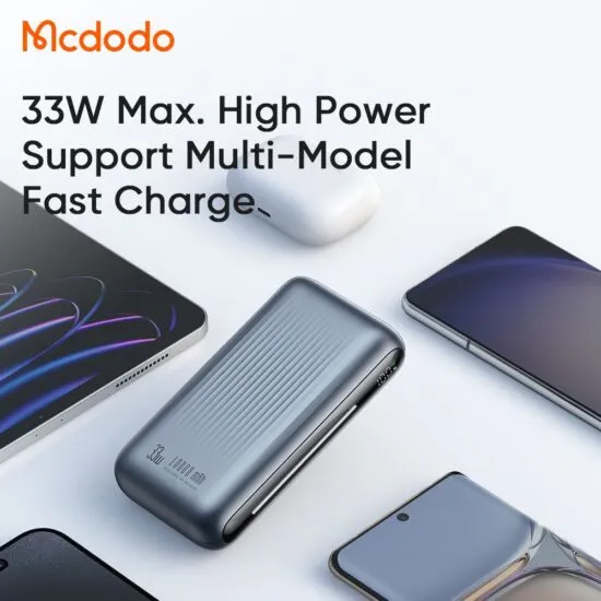 بررسی پاوربانک ۱۰۰۰۰ میلی آمپر مک دودو مدل Mcdodo MC-4530 توان ۳۳ وات