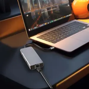 هاب ۹ پورت پرودو PORODO 9IN1 4K HDMI ETHERNET USB-C HUB PD-91CHB توان ۱۰۰ وات