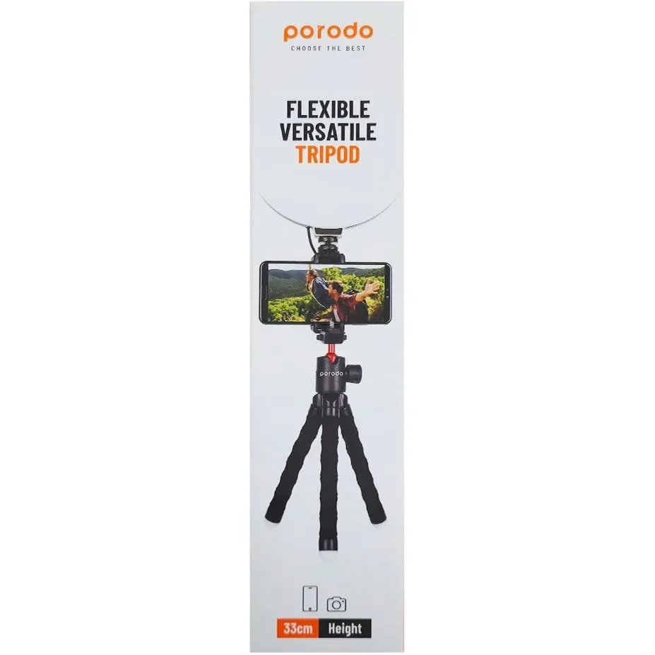 بررسی سه پایه دوربین و موبایل پرودو PORODO FLEXIBLE VERSATILE TRIPOD PD-TRPH