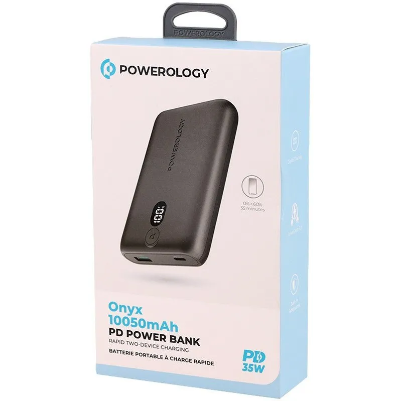 بررسی پاوربانک ۱۰۰۵۰ میلی آمپر پاورولوژی Powerology Onyx PPBCHA18 توان ۳۵ وات