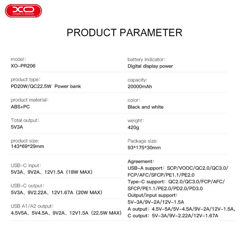 بررسی پاوربانک ۲۰۰۰۰ میلی آمپر ساعت ایکس او مدل XO PR206